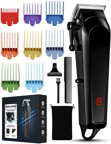 Cortapelos para hombre, inalámbrico, profesional, maquinilla para el pelo, afeitadora de barba, set de cuidado de peluquería, recargable, indicador LED