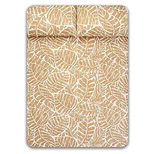 COTTON ARTean Juego de sabanas ARTEDO Beige Cama de 200 x 190/200. HIPOALERGENICA