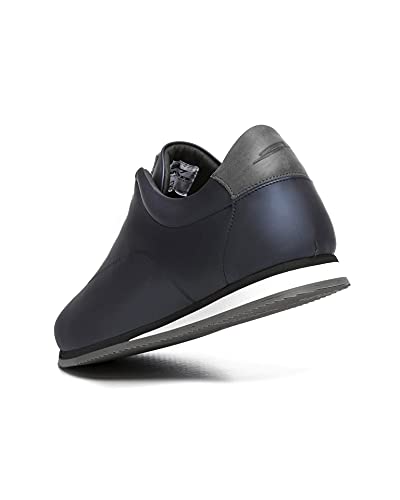 Crashers | Zapatos Casual de Hombre | Onyx Blue | Zapato de Piel Ecológico | Plantilla de Gel Extraible | Cómodo | Transpirable | 40 EU