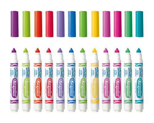 Crayola 58-8335 - I Lavabilissimi 12 Rotuladores, Punta Maxi, Colores Tropicales