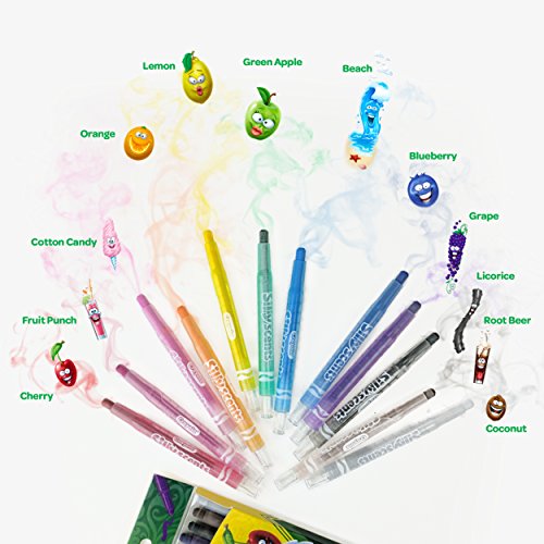 CRAYOLA Silly Scents Twistables - Lápices de cera, multicolor, 15,49 x 12,44 x 1,27 cm