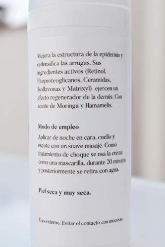 CREMA ANTIARRUGAS NOCHE "RIDES PLUS" con Retinol, Fitoproteoglicanos, Ceramidas, Isoflavonas, péptidos antiarrugas, aceite de Moringa y hamamelis 50 ml 