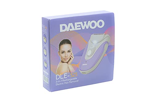 DAEWOO DLE-525 Depiladora eléctrica inalámbrica | Depiladora 3 en 1 para mujer | 2 velocidades | Utilizar 50 minutos con una sola carga