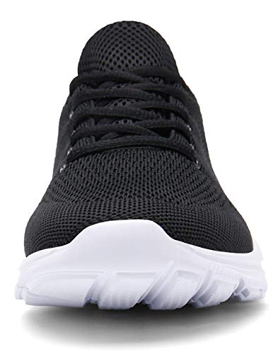 DAFENP Zapatillas de Running para Hombre Mujer Zapatos para Correr y Asfalto Aire Libre y Deportes Calzado Ligero Transpirable XZ747-M-halfblack-EU36