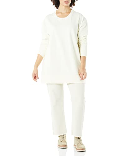 Daily Ritual Terry Cotton and Modal Side-Vent Tunic Camisa Tipo, Crema, XXL