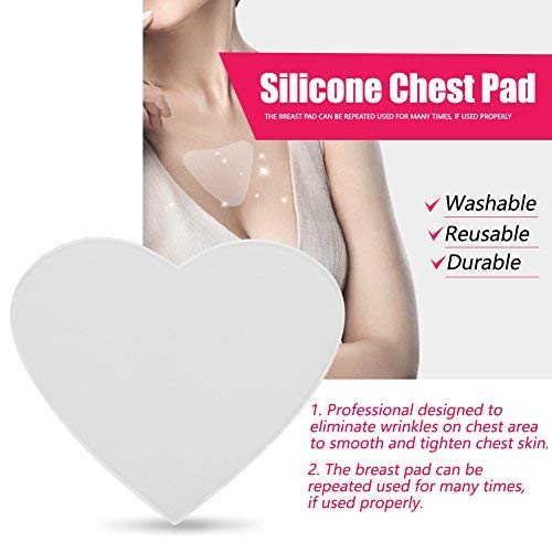 Decollete Silicona Pad, Parches Pecho Antiarrugas Parche Reutilizables Eliminan y Previenen Arrugas del Pecho MáS Liso y Libre de Arrugas Para Las Mujeres