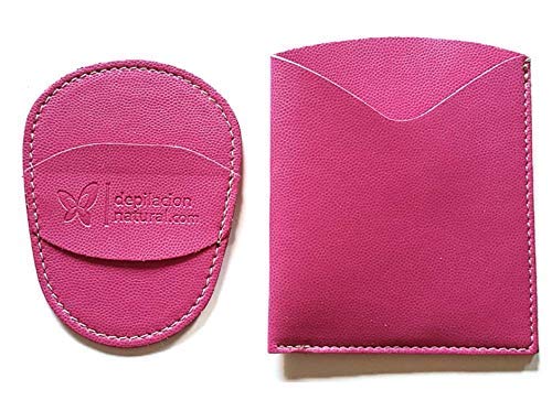 Decolores | Guante depilatorio corporal natural de color rosa, con estuche y 10 láminas de silicio. Guantes para eliminar el vello y las células muertas dejando tu piel totalmente suave y perfecta.