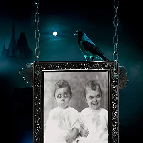 Decoración de Halloween de terror, imágenes temblorosas del holograma mágico lenticular 3D de Halloween, 38 cm x 25 cm, fotos gemelas