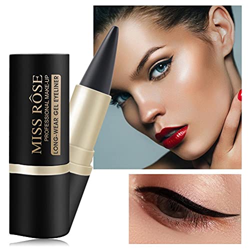 Delineador de ojos Maquillaje Ojos Lápiz de larga duración Impermeable Gel negro Delineador de ojos Accesorios cosméticos Herramienta de maquillaje Regalos para mujeres Dama