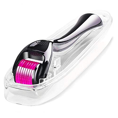 Derma Roller - Rodillo cosmético de masaje facial antiedad con microagujas de titanio, de uso doméstico, para tratar la pérdida de cabello, las marcas de acné y las arrugas