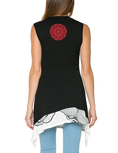Desigual BLACKVILLE ARIADNE - Camiseta Mujer, color negro (negro 2000), talla XL