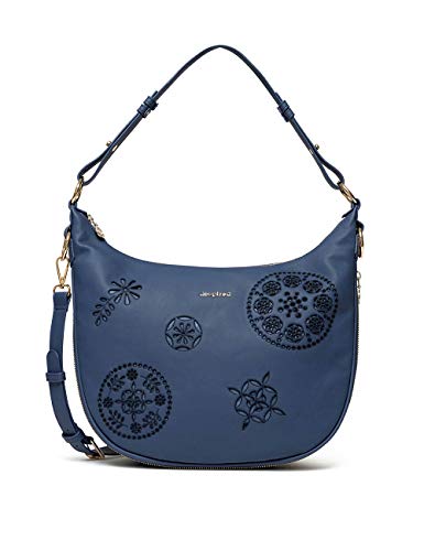 Desigual Bols_inés Siberia - Bolso bandolera, Azul (Blau Espacial), 2.5x24.8x36.15 cm (B x H x T)