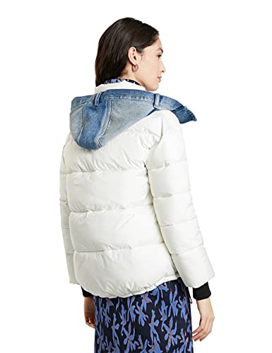 Desigual Padded_Austen Chaqueta, Blanco, S para Mujer