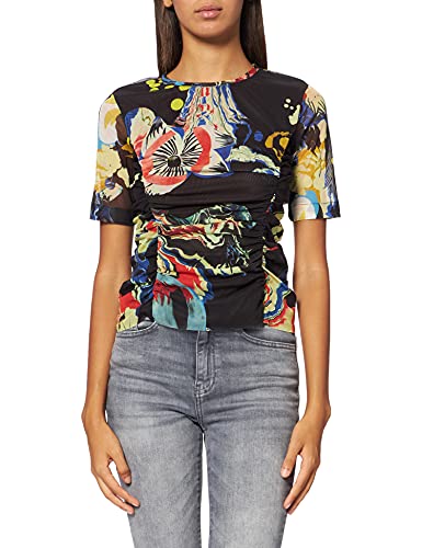 Desigual TS_Bruselas Camiseta, Negro, S para Mujer