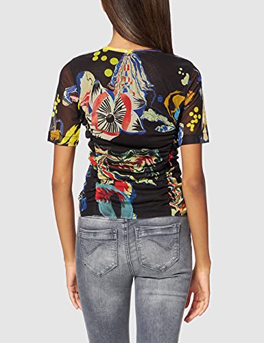 Desigual TS_Bruselas Camiseta, Negro, S para Mujer