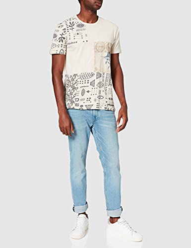 Desigual TS_Jason Camiseta, Blanco, M para Hombre