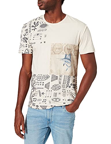 Desigual TS_Jason Camiseta, Blanco, M para Hombre