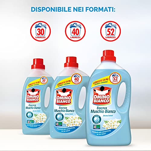 Detergente para lavadora con esencia de almizcle blanco, 3 x 1,5 litros