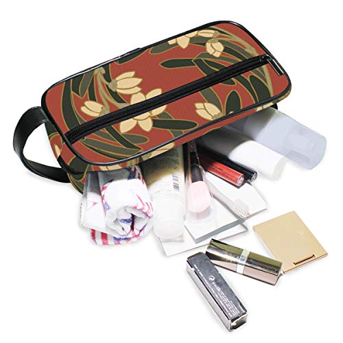 DEZIRO - Neceser de viaje portátil estilo oriental, impermeable, organizador de maquillaje, bolsa de cosméticos para mujeres y niñas