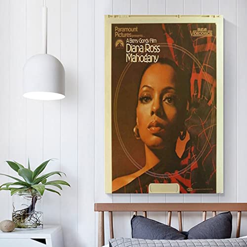 Diana Ross Mahoeany - Póster de pared, diseño moderno de lienzo para colgar en el núcleo, regalo elegante para hotel, oficina, sala de estar, dormitorio y videojuegos, 60 x 90 cm