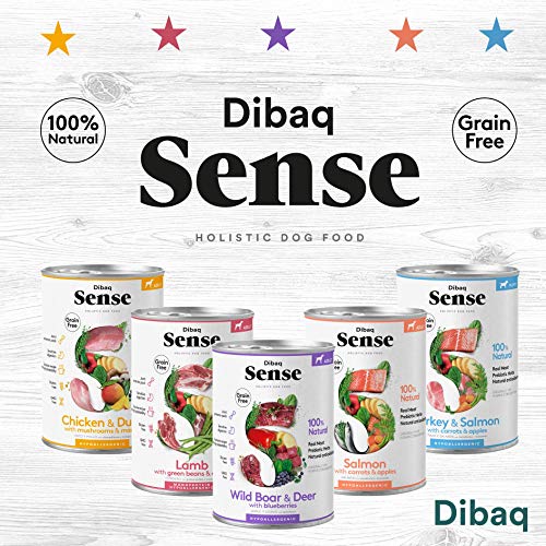 Dibaq Sense Grain Free Salvaje (Ciervo y Jabalí). Comida húmeda para perros. 100% natural. Hipoalergénico.