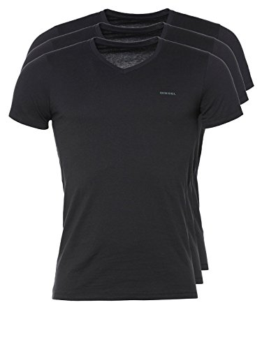 Diesel UMTEE-JAKE-VTHREEPAC, Camiseta para Hombre, Negro (Black 900/0aalw), L, Pack de 3