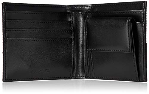 Diesel URBHANITY HIRESH S Wallet, Accesorio Billetera de Viaje Hombre, Negro/Negro