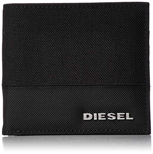 Diesel URBHANITY HIRESH S Wallet, Accesorio Billetera de Viaje Hombre, Negro/Negro