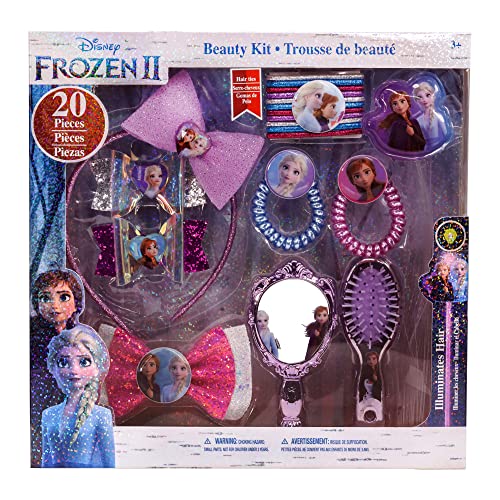 Disney Frozen - Townley Girl Esmalte de uñas, brillo de labios y espejo de secado rápido natural, no tóxico, peel-off, natural, seguro, para niños, niñas, de 3 años o más (16 piezas)