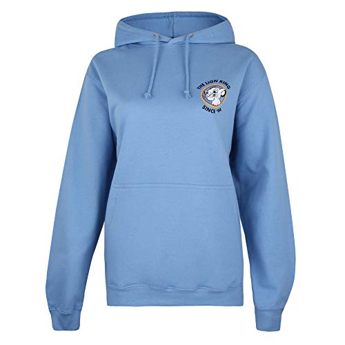 Disney Lion King 94 Hoodie Sudadera con Capucha, Azul Aciano, S para Mujer