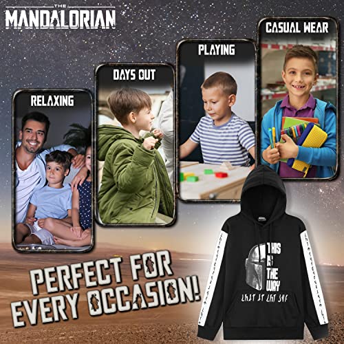 Disney Sudadera Niño de The Mandalorian, Regalos para Niños, Sudadera Adolescente 7 - 14 Años (13-14 Años)