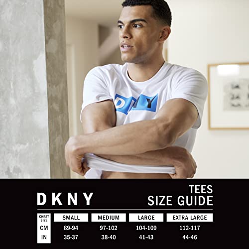 DKNY Camisa, Blanco, L para Hombre