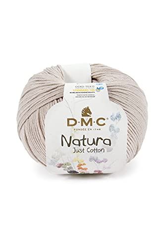 DMC - Natura just cotton art. 302 hilo para tricot y ganchillo - Ovillo para tricot y crochet | 100% algodón - Ideal para decoración y prendas de vestir | 50g - 155m | 65 colores