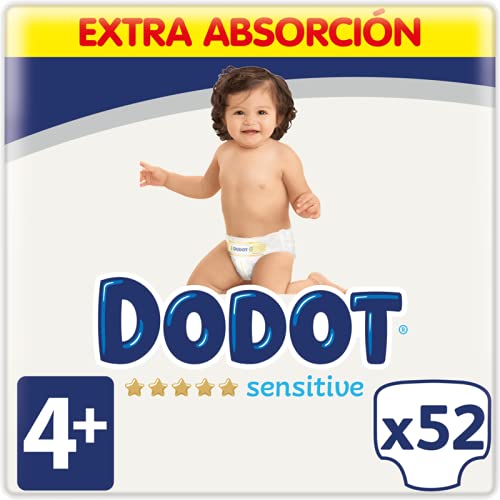 Dodot Sensitive Pañales Talla 4+, 52 Pañales - 10 - 15 kg