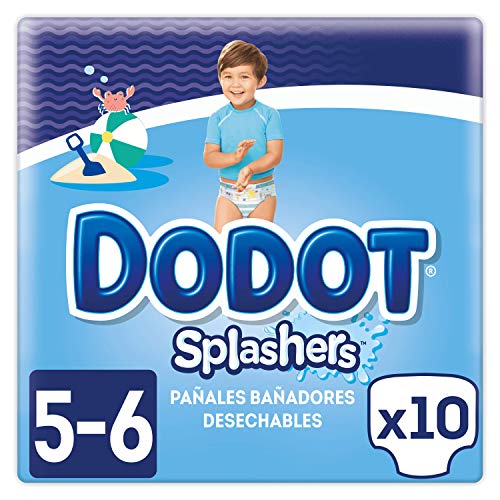 Dodot Splashers Pañales Bañadores Desechables, No se Hinchan y Fácil de Quitar, Talla 5 (14+ kg) - 4x10 Unidades