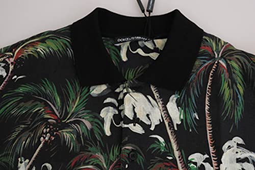 Dolce & Gabbana - - All - Black Volcano Sicily Short Sleeve T-Shirt - IT44 | XS