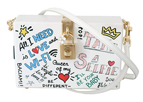 Dolce & Gabbana Dolce & Gabbana Hand Painted Wooden White Box Sicily Leather Purse