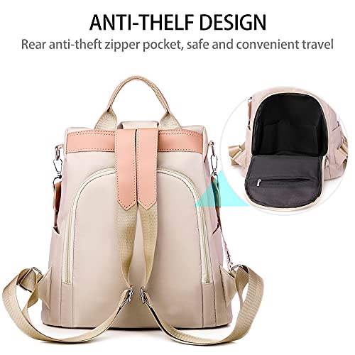 DORRISO Mochila de Mujer Lindo Nylon Bolso Anti-Robo Bolsa de Viaje Bolsa Gran Capacidad Ligera Vacaciones Bolsas de Hombro Backpack Mochila de Señoras Negro