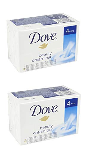 Dove Jabón original con ¼ de crema hidratante, 100 g, paquete de 8 (2 x 4 unidades)