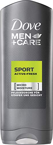 Dove Men+Care - Gel de ducha para cuerpo y cara Sport Active + Fresh con MicroMoisture (12 x 250 ml)