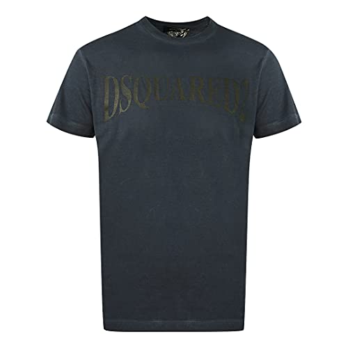 Dsquared 2 Cool Fit Camiseta Azul Logo Panorámico, azul, L