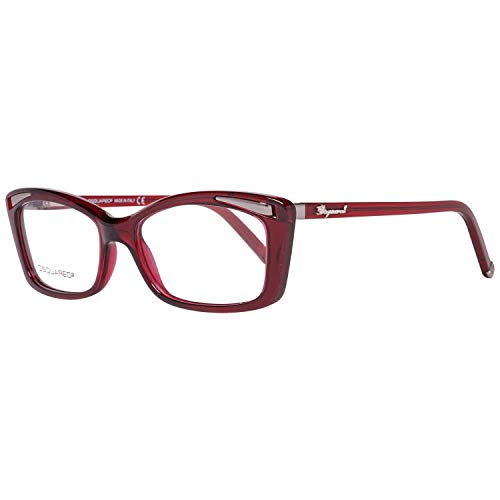 DSquared Dsquared2 Brillengestelle Dq5109 069 54 Monturas de Gafas, Rojo (Burgundy), Mujer