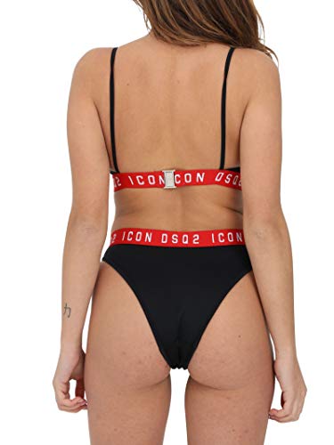 DSQUARED2 Beachwear Mujer Black-Red D6BG32870 016, Negro , 44