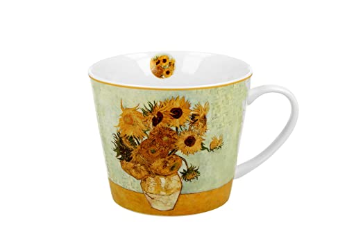 DUO Van Gogh Sunflowers - Taza de café (500 ml, porcelana)