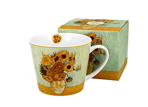 DUO Van Gogh Sunflowers - Taza de café (500 ml, porcelana)