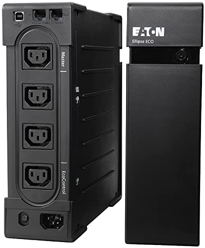 Eaton Ellipse Eco 800 USB DIN - Sistema de alimentación ininterrumpida (SAI) 800 VA con protección contra sobrevoltaje (4 Salidas Schuko)