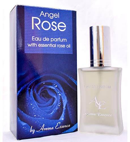 Eau de Parfum Mujer Angel Rose 35ml, Aroma de Rosa, chocolate, caramelo, miel, vainilla y notas amaderadas, Perfume Enriquecido con Aceite Esencial de Rosa