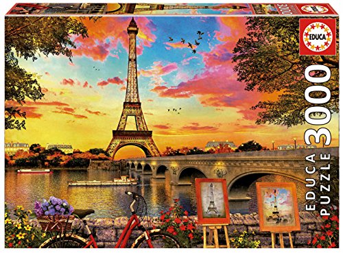 Educa - Puesta de Sol en París Puzzle, 3 000 Piezas, Multicolor (17675)