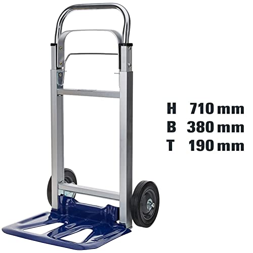 Einhell Carretilla de mano plegable - BT-HT 90. Con capacidad de 90 kg y pala plegable. Bloqueo para empuñadura extensible. Bastidor de aluminio haciéndolo ligero y facilitando su trasporte