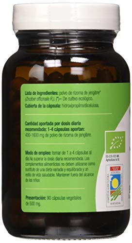 El Granero Integral JENGIBRE BIO 500 mg 90 Caps, 0